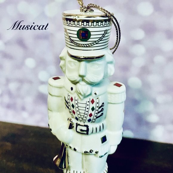 Lenox Nutcracker ornament, gold trim, red and green accents - Picture 3 of 14